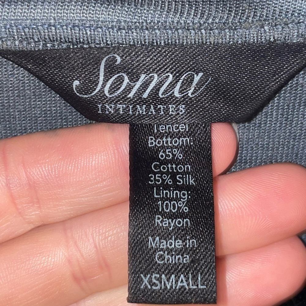 Soma Long Sleeve Scoop Neck Sundress Double Lined Adjustable Straps Button Up - Picture 5 of 13